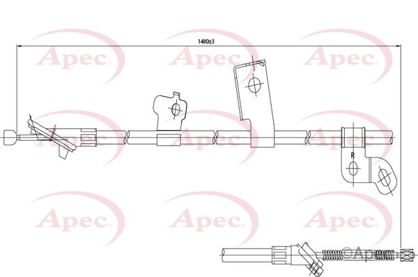 APEC Cable Pull, parking brake CAB1444