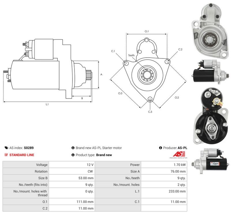 Starter, AS-PL S0289