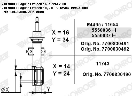 MONROE 11655 Shock Absorber
