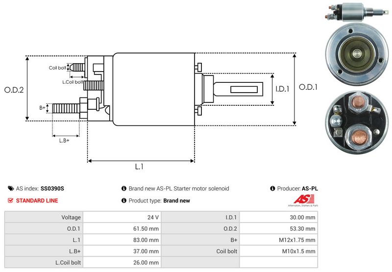 Magnetlülitus, starter, AS-PL SS0390S