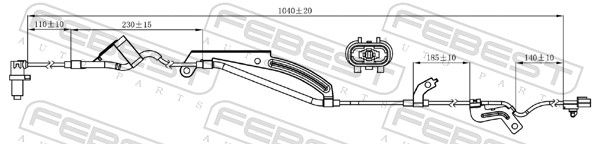 FEBEST 04606-026 Sensor, wheel speed