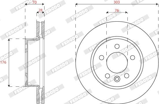 FERODO FCR382A Brake Disc