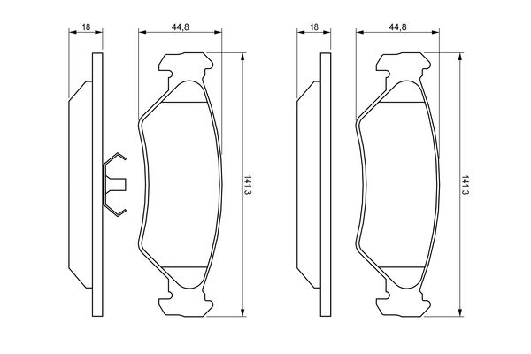 BOSCH 0 986 492 020 Brake Pad Set, disc brake