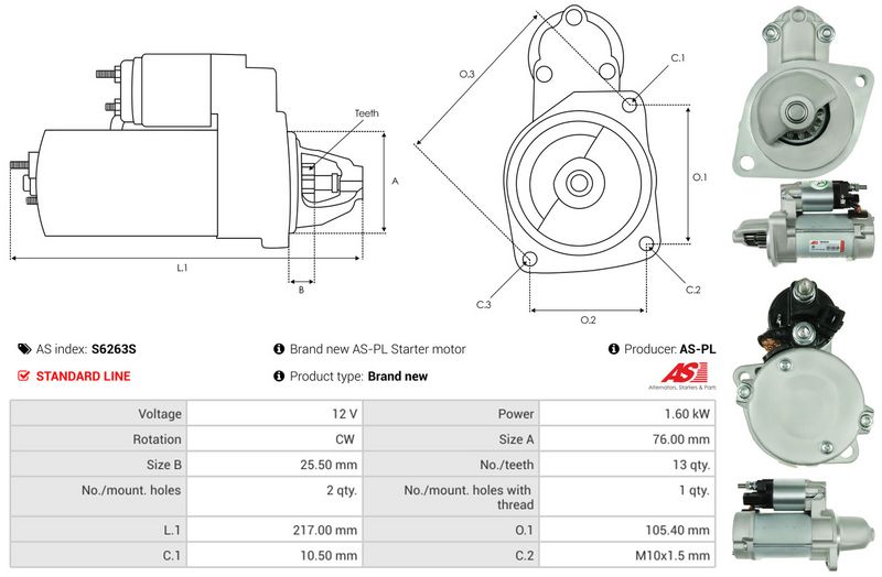 AS-PL S6263S Starter