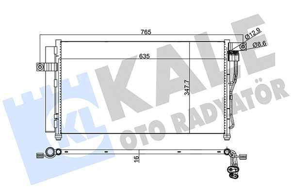 KALE HYUNDAI Радіатор кондиціонера конденсатор з осушувачем Accent III 1.4/1.6 05-