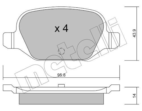 Plaquettes+de+frein+à+disque METELLI 22-0324-0