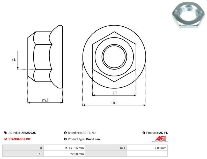 AS-PL ARS9092S Repair Set, alternator
