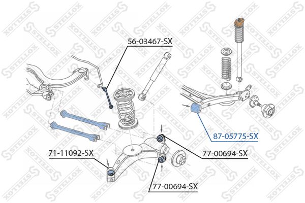 STELLOX 87-05775-SX Mounting, control/trailing arm