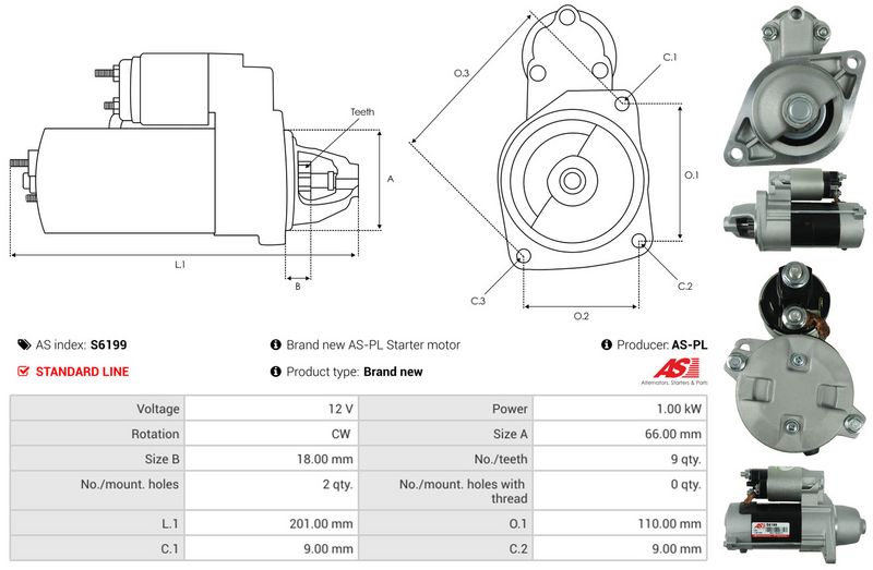 AS-PL S6199 Starter
