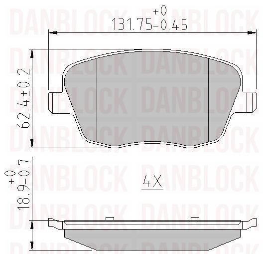 DANBLOCK Remblokkenset, schijfrem