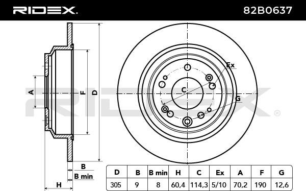 спирачен диск RIDEX