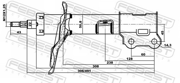 FEBEST 12110-001FL Shock Absorber