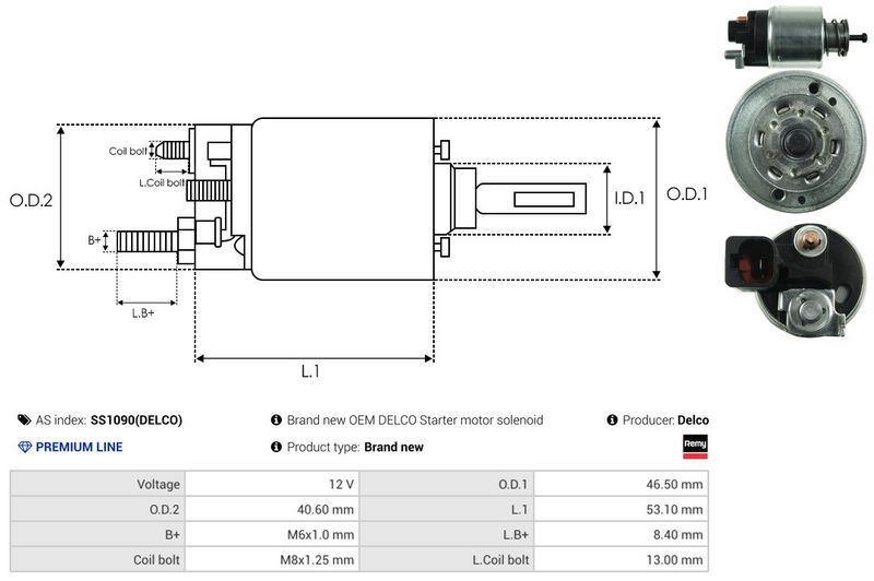 AS-PL SS1090(DELCO) Solenoid Switch, starter