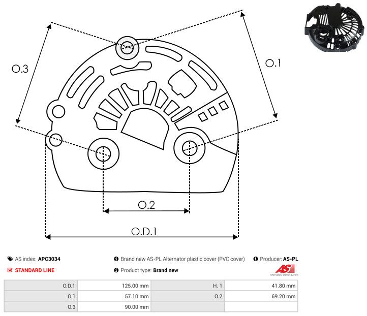 Kaitsekate, generaator, AS-PL APC3034