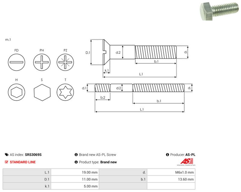 AS-PL SRS3069S Repair Set, alternator