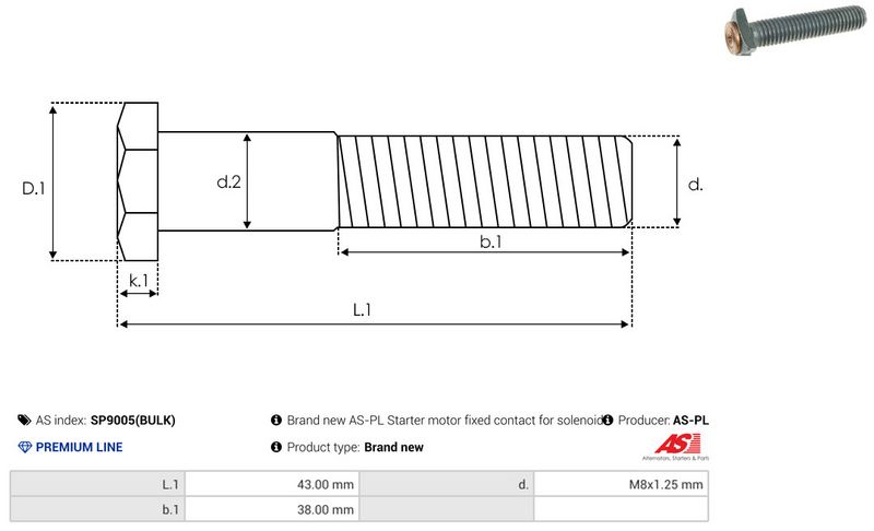 AS-PL SP9005(BULK) Repair Kit, starter