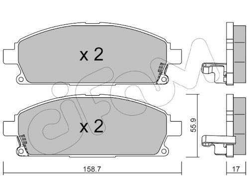 Set placute frana,frana disc 822-406-1 CIFAM