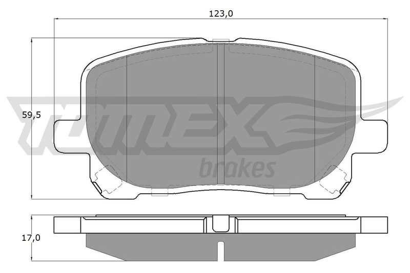 TOMEX Brakes TX 13-67 Brake Pad Set, disc brake
