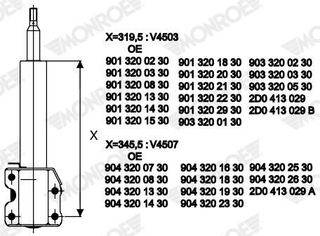 MONROE V4503 Shock Absorber
