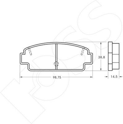 1-GNC R-492 - Brake Pad Set, disc brake