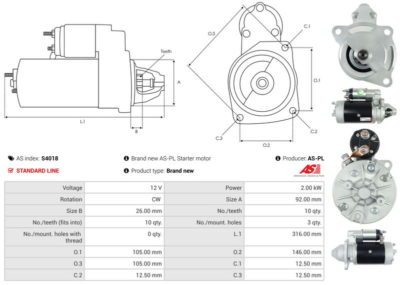 AS-PL S4018 Starter