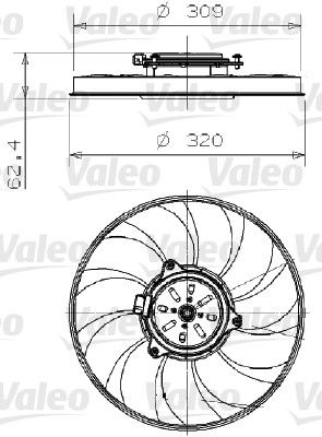 VALEO ventilátor, motorhűtés 696002