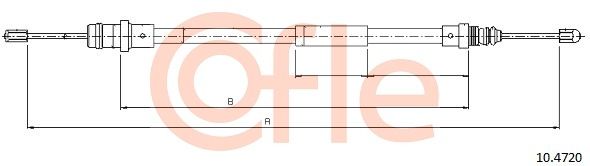 Тросовий привод, стоянкове гальмо, Cofle 10.4720