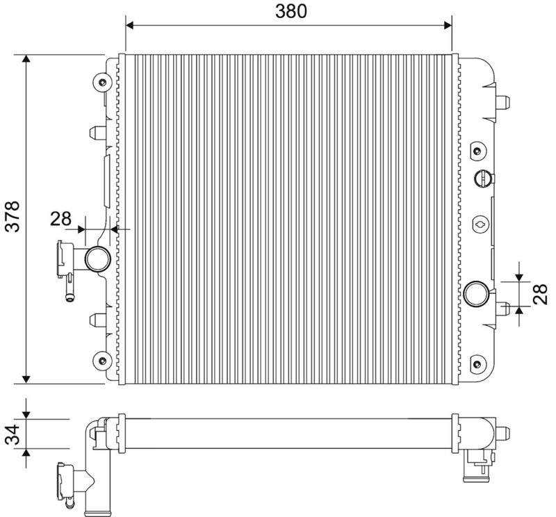 Radiador, refrigeración del motor