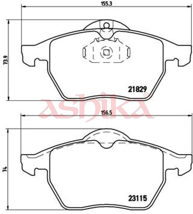 ASHIKA 50-00-0404 Brake Pad Set, disc brake