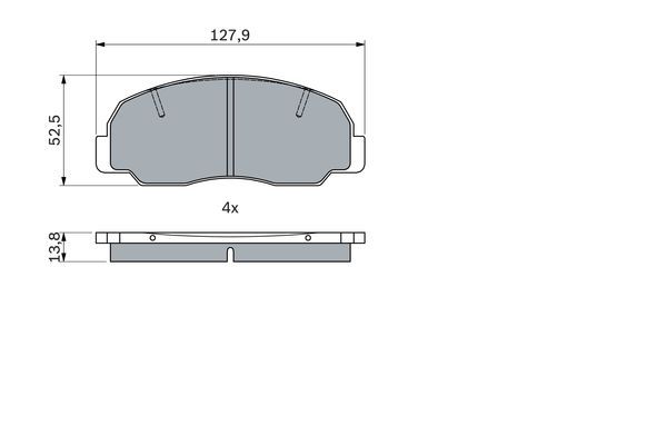 Bosch Brake Pad Set, disc brake 0 986 494 944