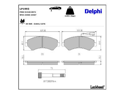 Set placute frana,frana disc LP1993 DELPHI