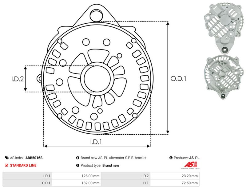 AS-PL ABR5016S Protective Cap, alternator