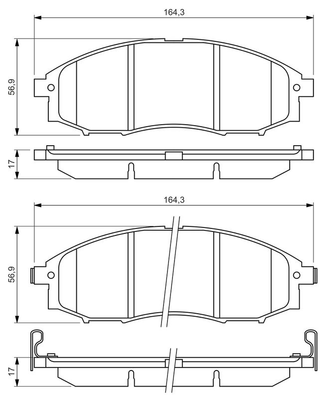 BOSCH 0986494152 Brake Pad Set, disc brake