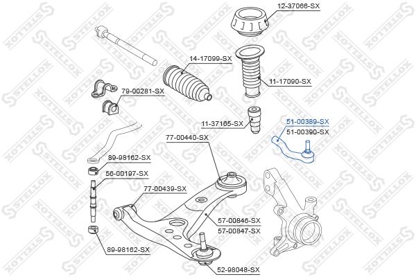 STELLOX 51-00389-SX Tie Rod End