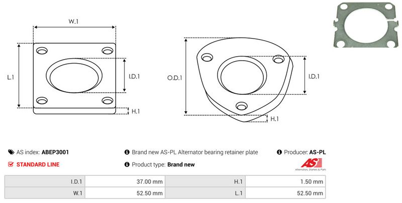 AS-PL ABEP3001 Repair Set, alternator