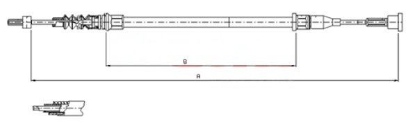 Cablu, frana de parcare METZGER AUTOTEILE 11.5768