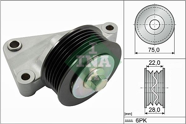 Schaeffler INA Szíjtárcsa/vezetőgörgő, hosszbordás szíj 532 0825 10