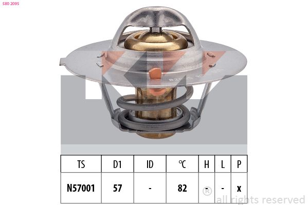 KW termosztát, hűtőfolyadék 580 209S