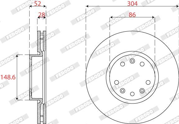 FERODO DDF2782C Brake Disc