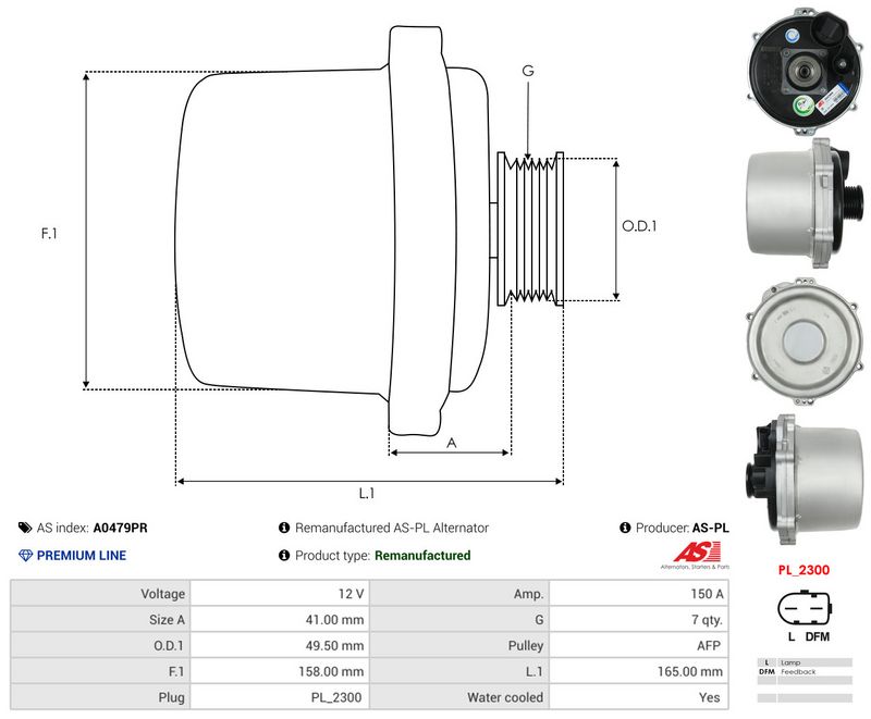 AS-PL A0479PR Alternator