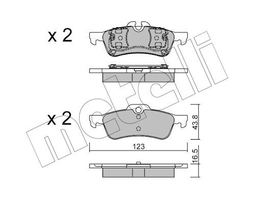 Plaquettes+de+frein+à+disque METELLI 22-0556-0