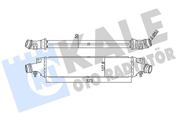 KALE OPEL Интеркулер Corsa D 1.4/1.7CDTI 06-