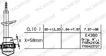 MONROE lengéscsillapító G7485