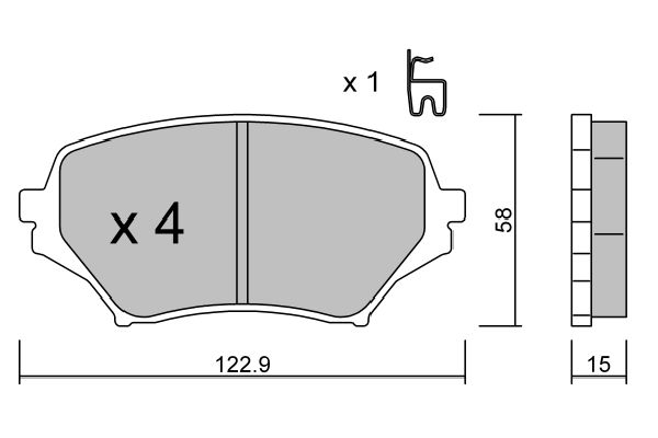 AISIN fékbetétkészlet, tárcsafék BPMZ-1004