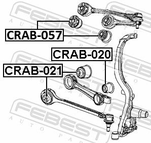 FEBEST CRAB-020 Mounting, control/trailing arm