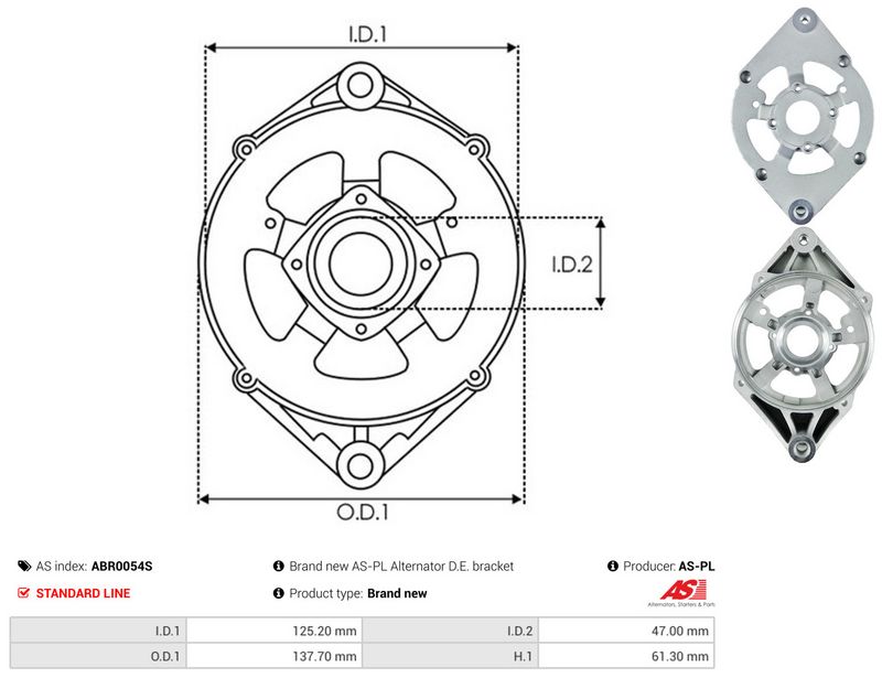 AS-PL ABR0054S Protective Cap, alternator