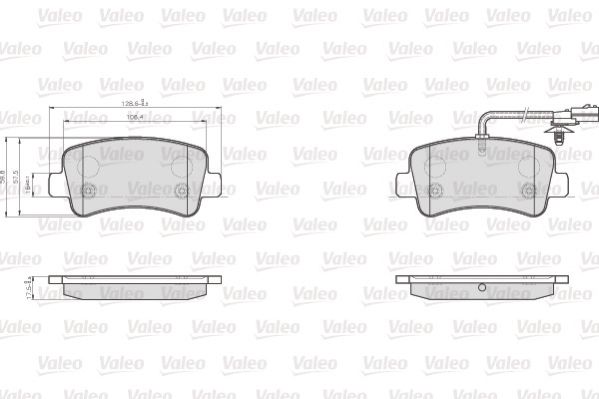 VALEO 872112 Brake Pad Set, disc brake