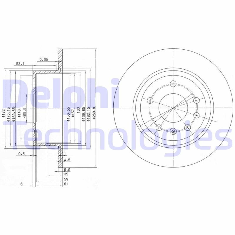 DELPHI OPEL диск гальмівний задній Omega A,Senator B