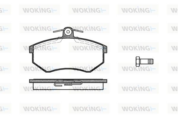 Комплект гальмівних накладок, дискове гальмо, Woking P0343.10