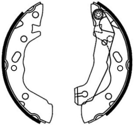 ABE C00501ABE Brake Shoe Set